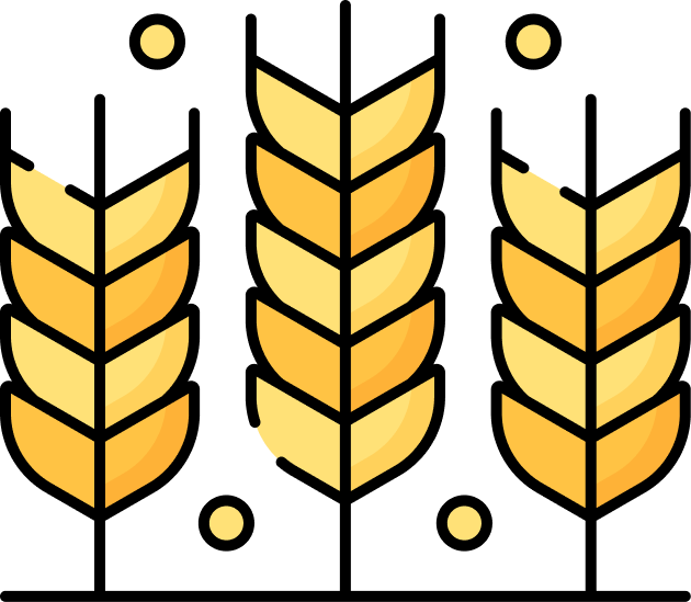 Ikoon kolme kuldse viljapeaga.